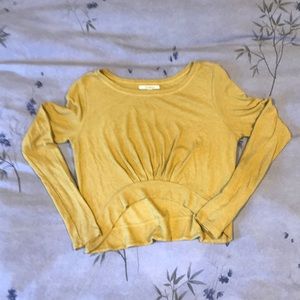 Bordeaux high low crop sweater